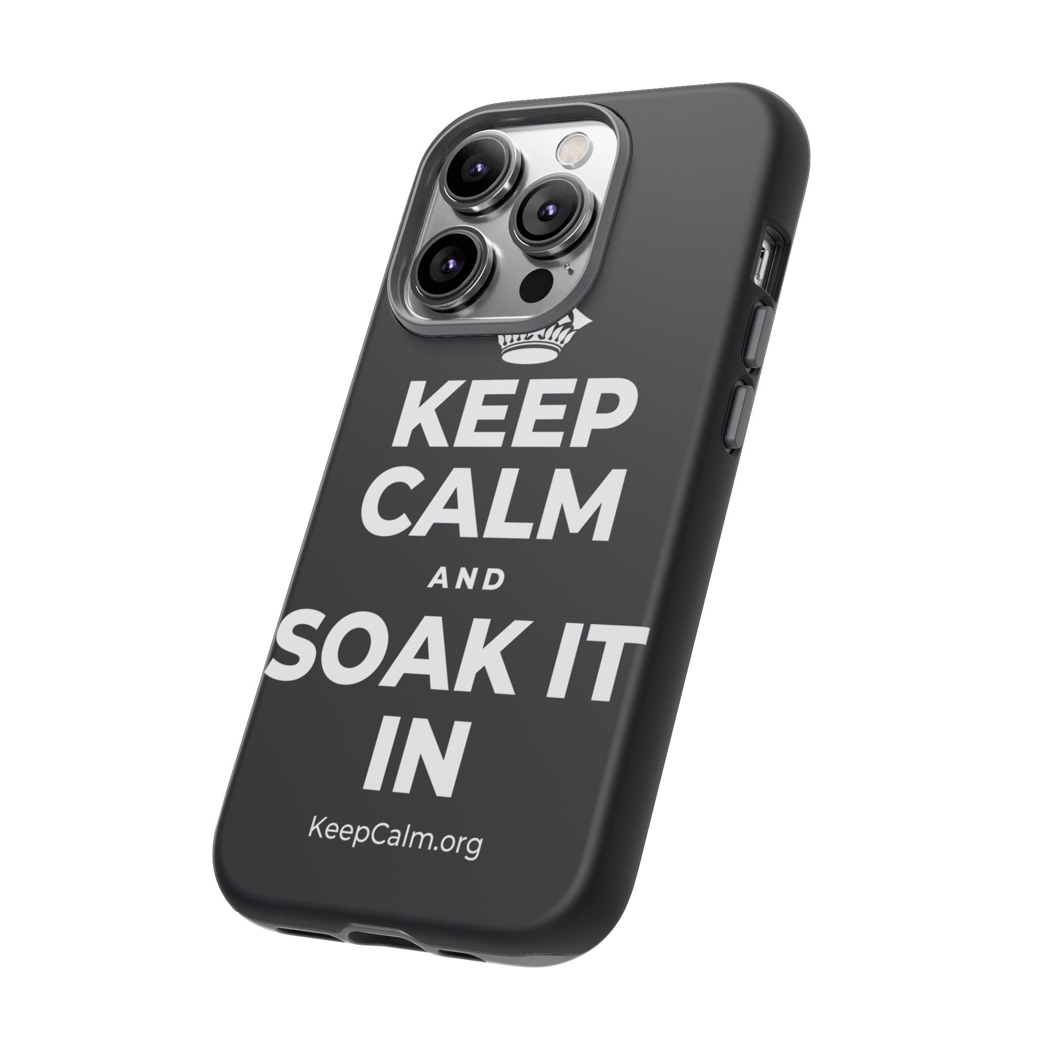 KEEP CALM AND SOAK IT IN Phone Case (Dark)