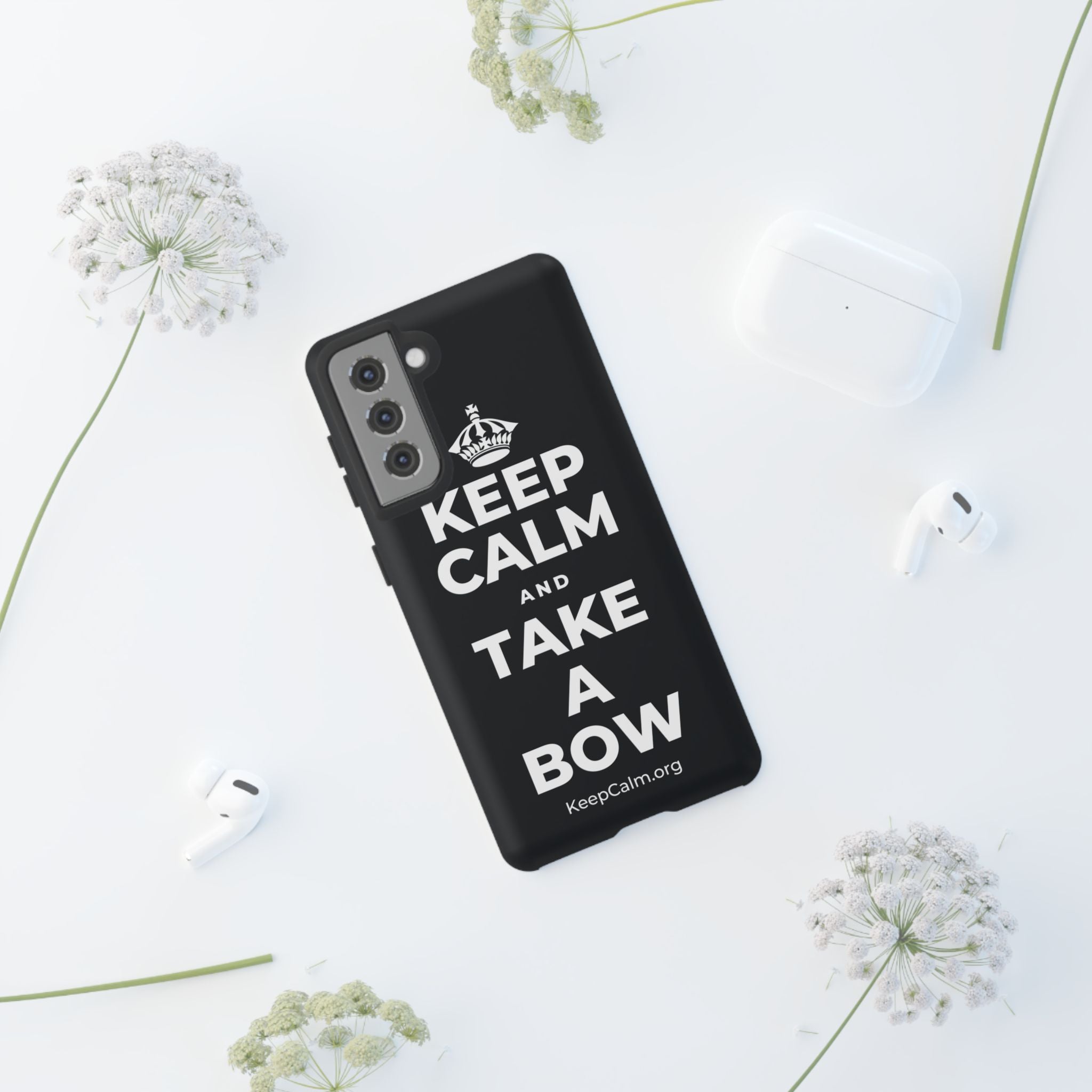 KEEP CALM AND TAKE A BOW Phone Case (Dark)