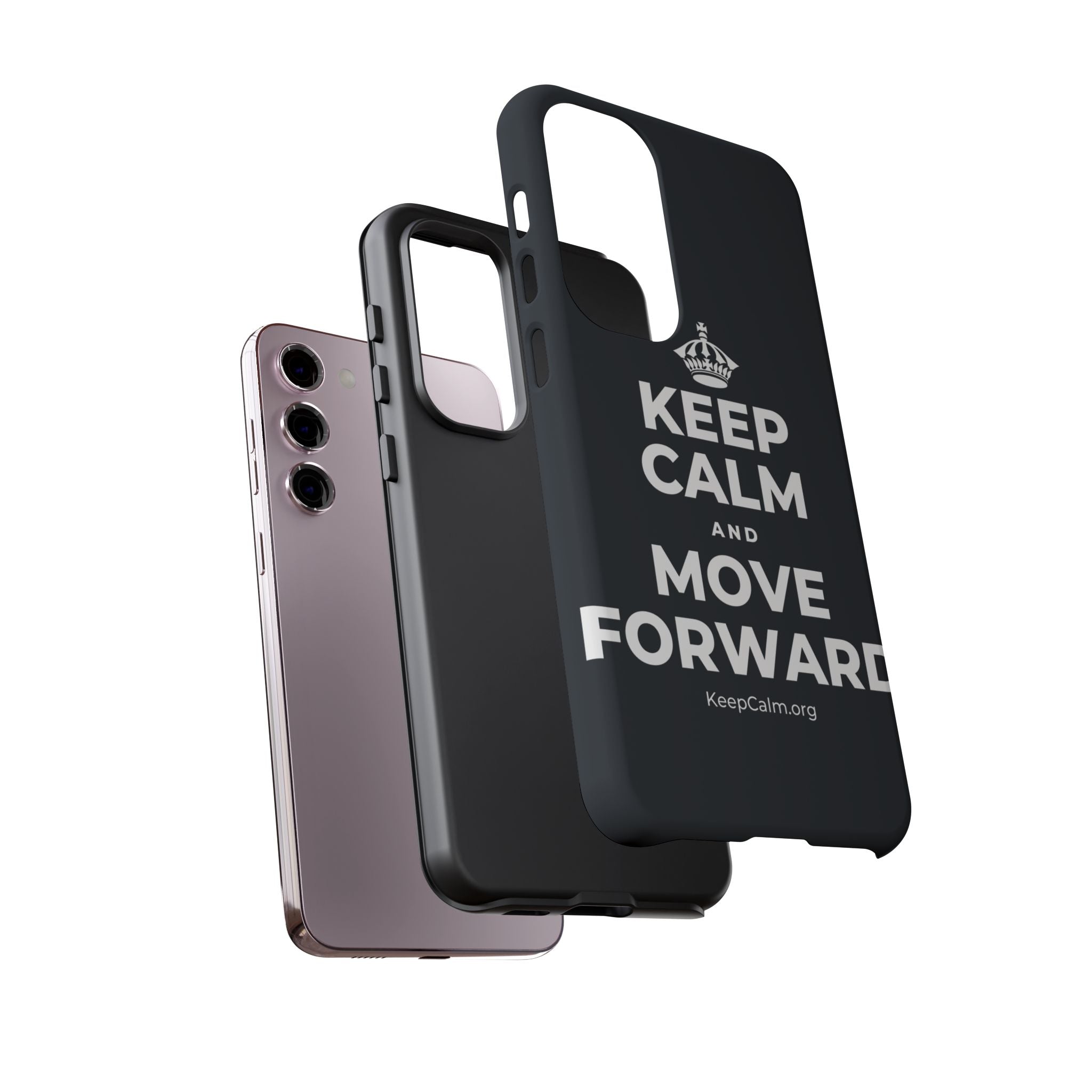 KEEP CALM AND MOVE FORWARD Phone Case (Dark)