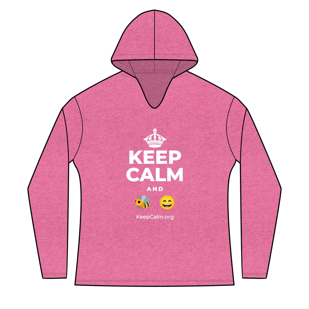 KEEP CALM AND 🐝 😄 Women's Long Sleeve Hoodie