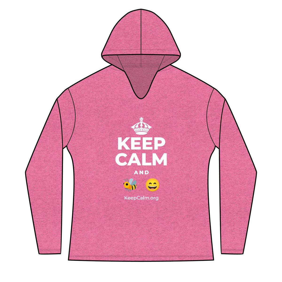KEEP CALM AND 🐝 😄 Women's Long Sleeve Hoodie