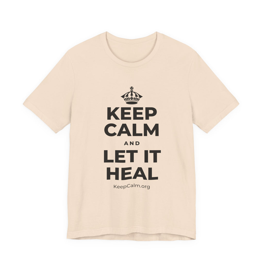 KEEP CALM AND LET IT HEAL T-Shirt (Soft Cream–Heather Mauve)