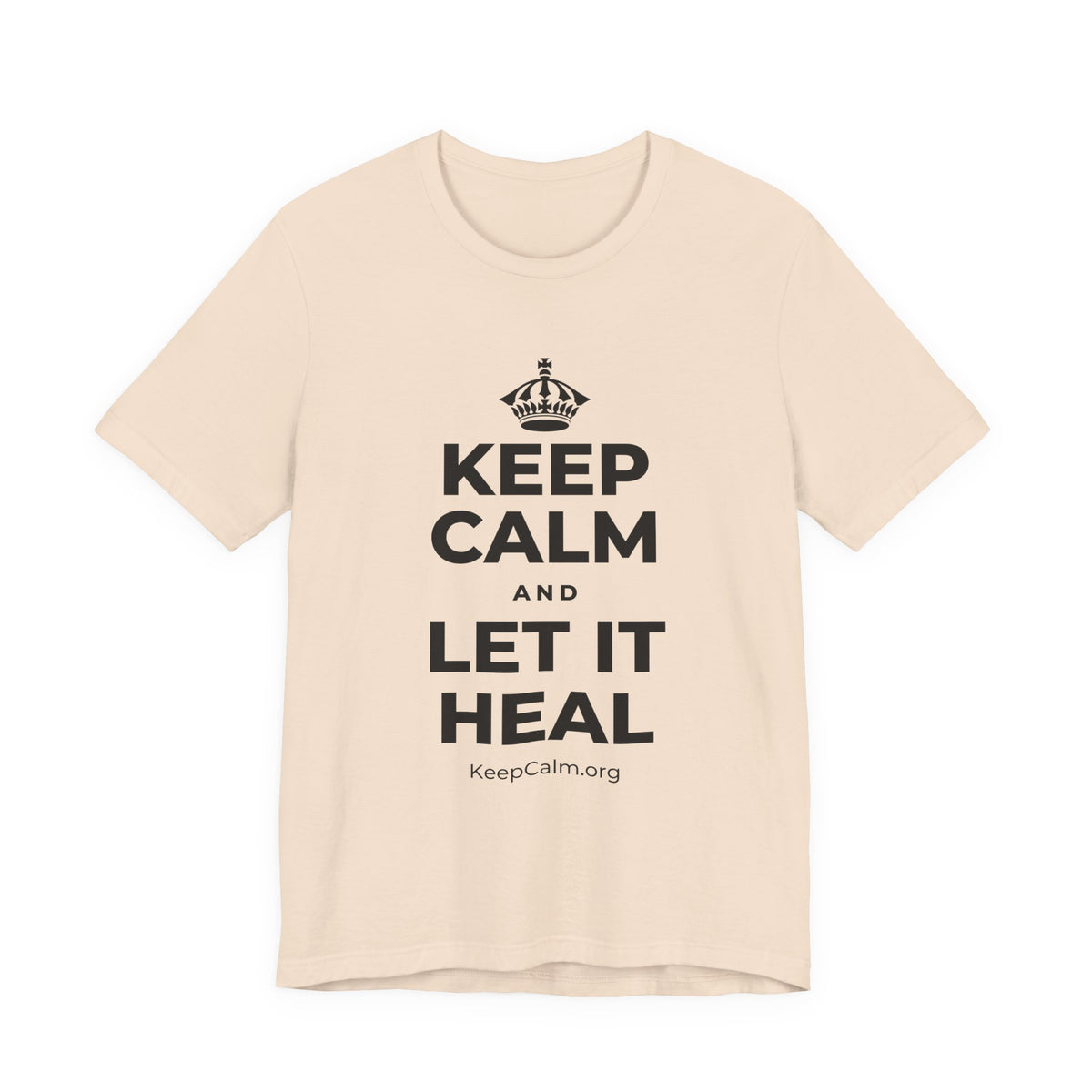 KEEP CALM AND LET IT HEAL T-Shirt (Soft Cream–Heather Mauve)