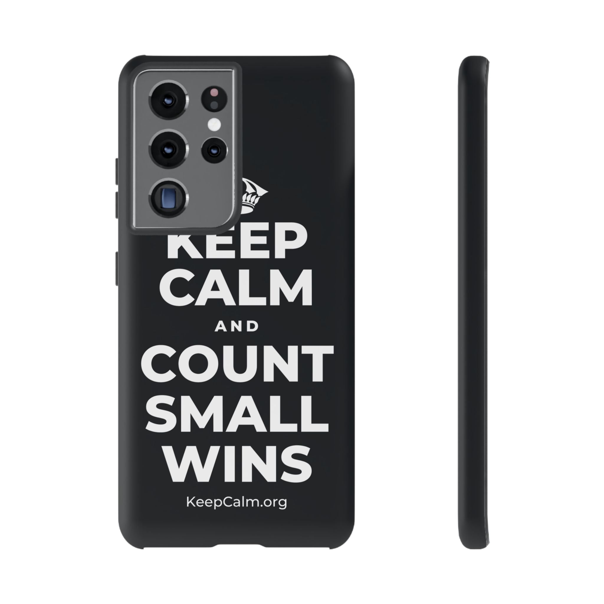KEEP CALM AND COUNT SMALL WINS Phone Case (Dark)