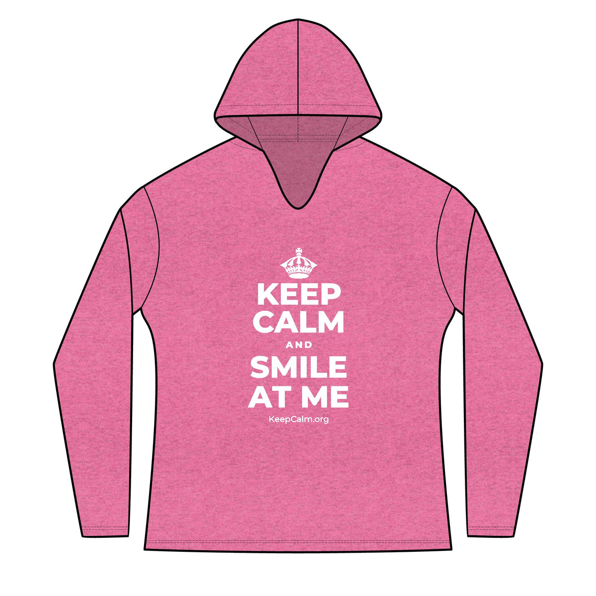 KEEP CALM AND SMILE AT ME Women's Long Sleeve Hoodie