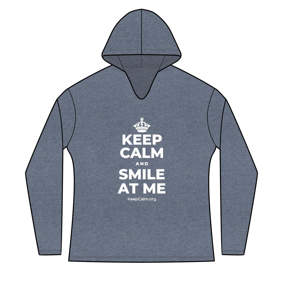 KEEP CALM AND SMILE AT ME Women's Long Sleeve Hoodie