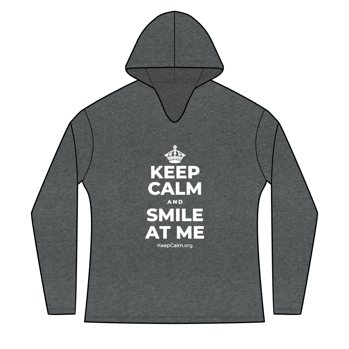 KEEP CALM AND SMILE AT ME Women's Long Sleeve Hoodie
