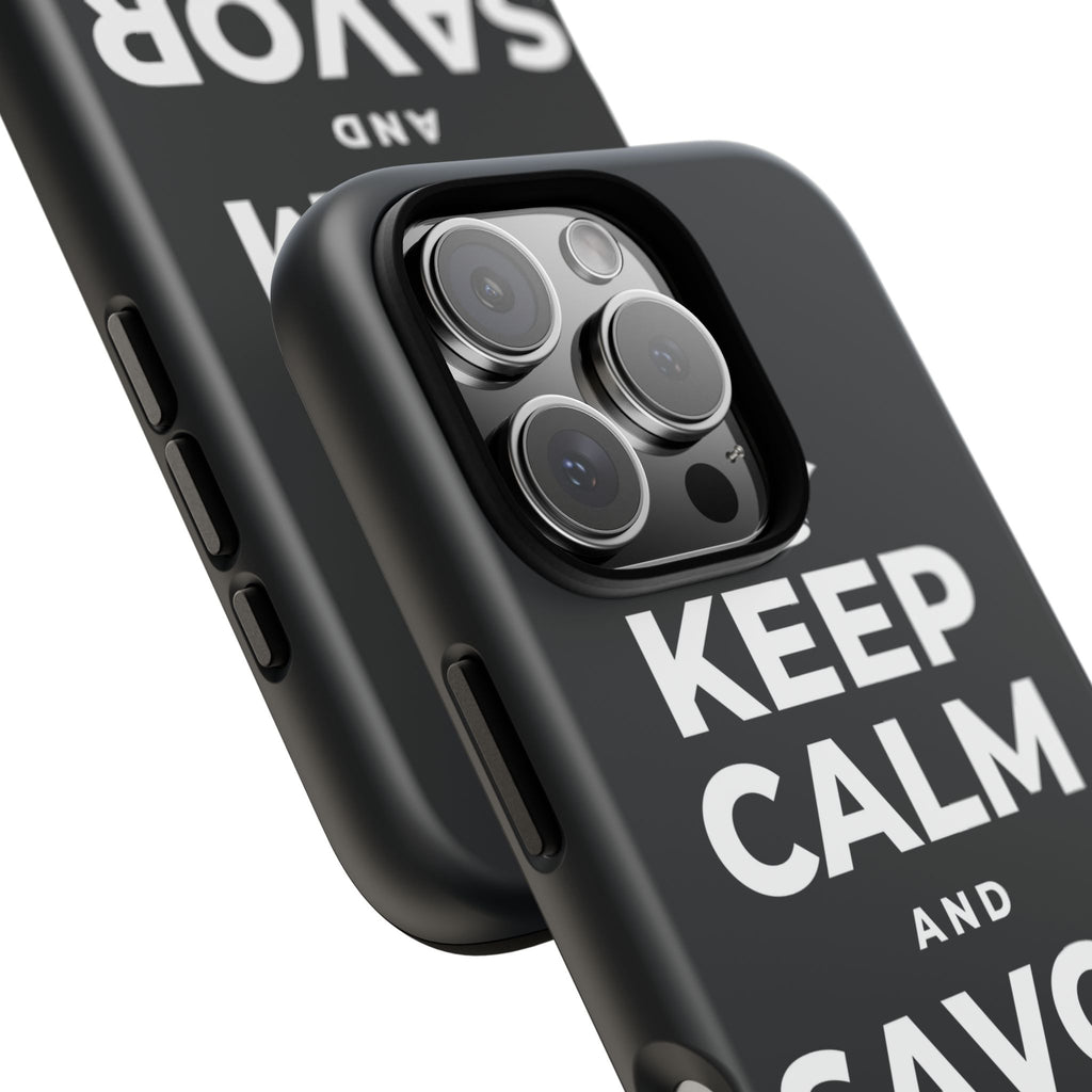 KEEP CALM AND SAVOR THE SIMPLE Phone Case (Dark)