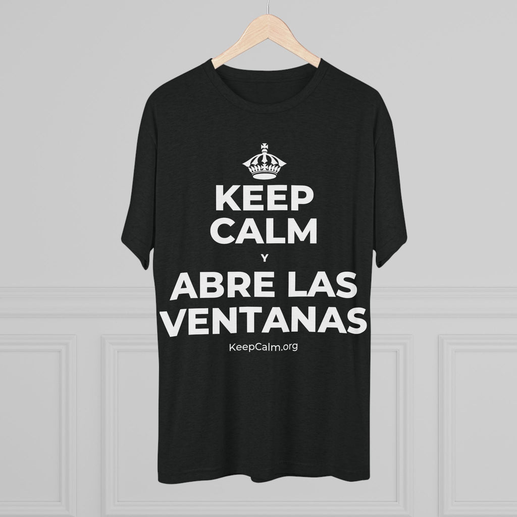 KEEP CALM Y ABRE LAS VENTANAS Tri-Blend Tee
