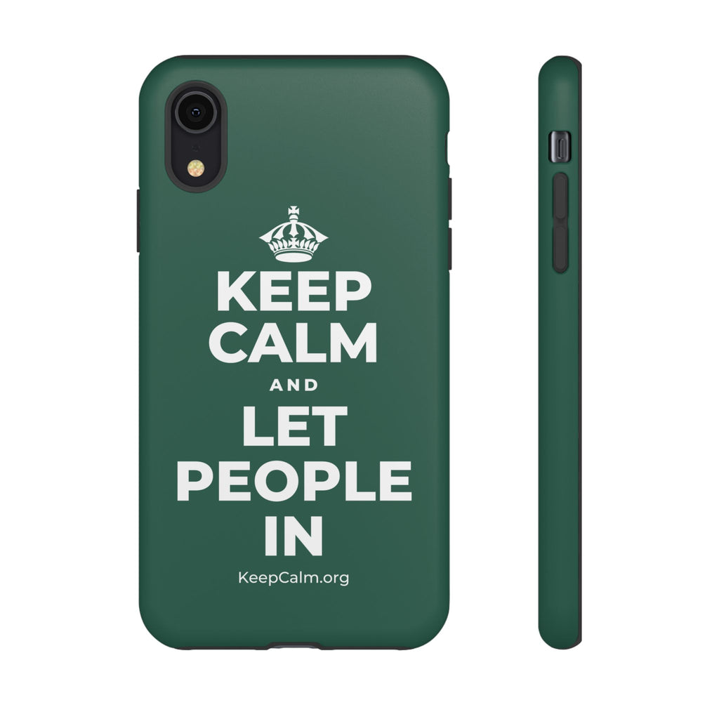 KEEP CALM AND LET PEOPLE IN Phone Case