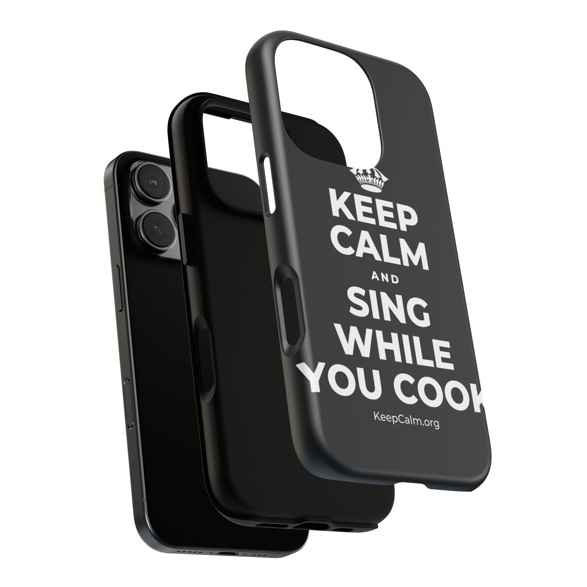 KEEP CALM AND SING WHILE YOU COOK Phone Case (Dark)