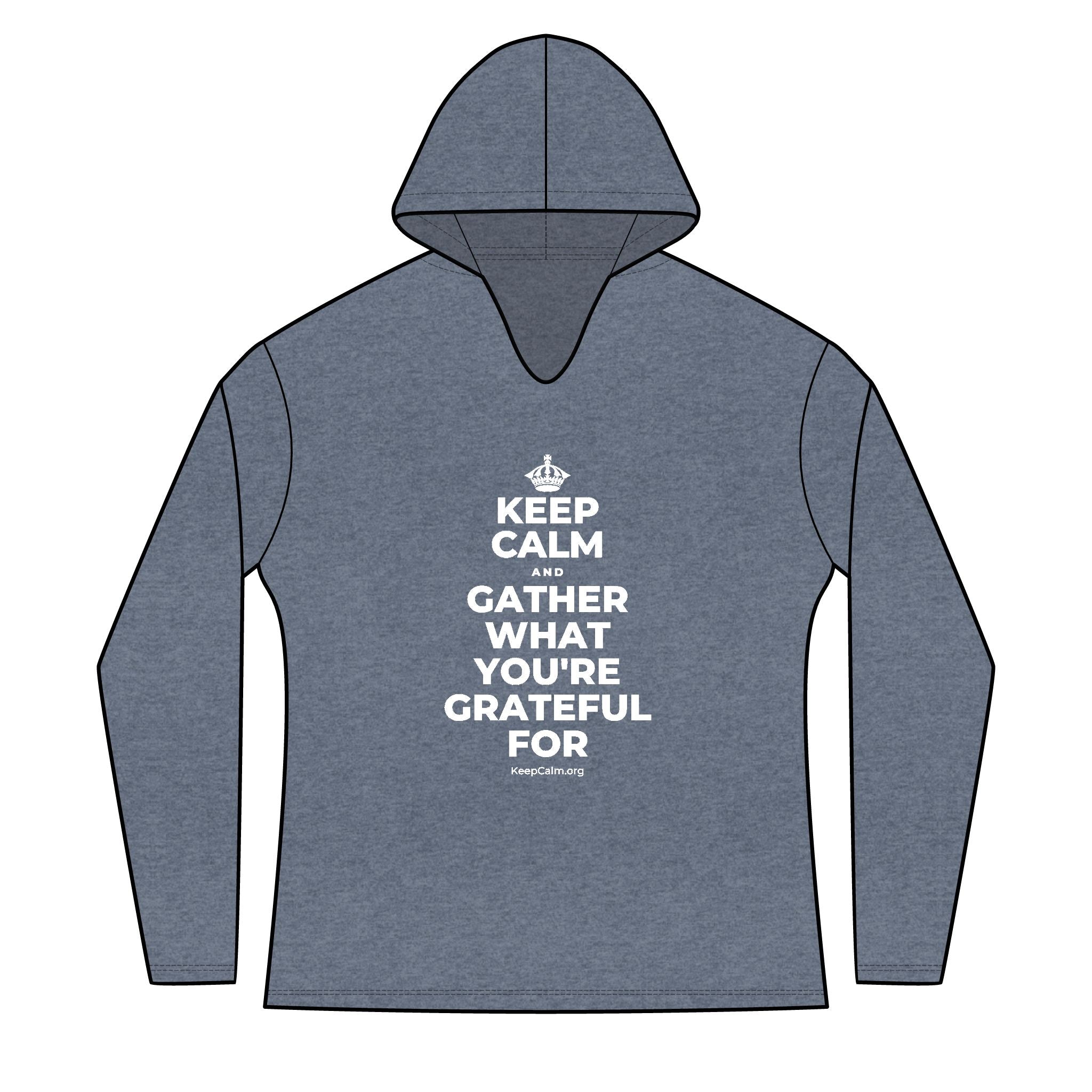 KEEP CALM AND GATHER WHAT YOU'RE GRATEFUL FOR Women's Long Sleeve Hoodie