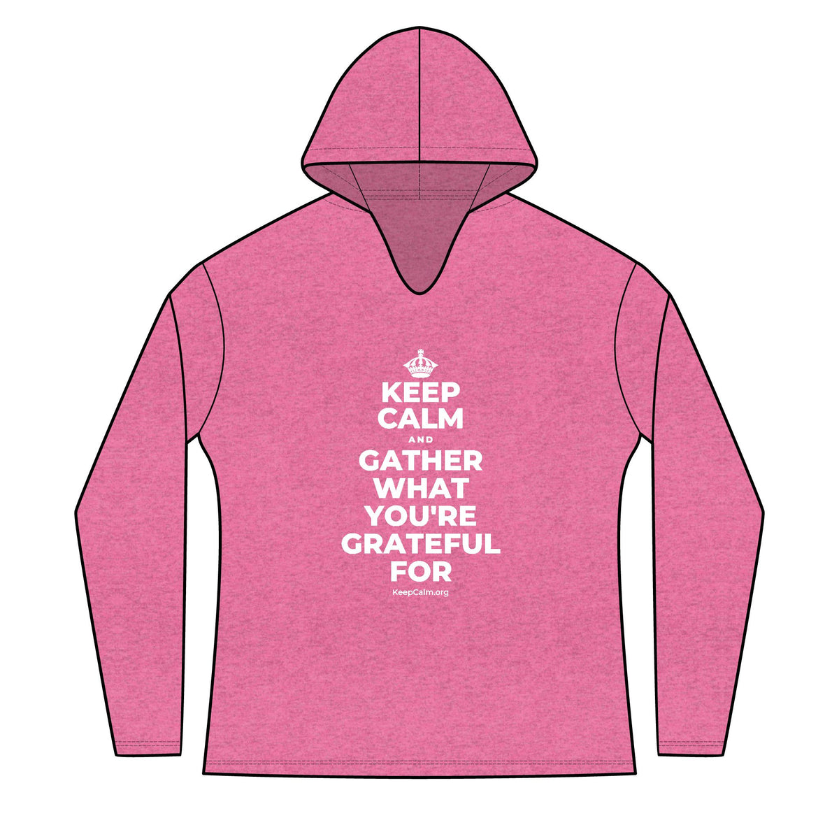 KEEP CALM AND GATHER WHAT YOU'RE GRATEFUL FOR Women's Long Sleeve Hoodie