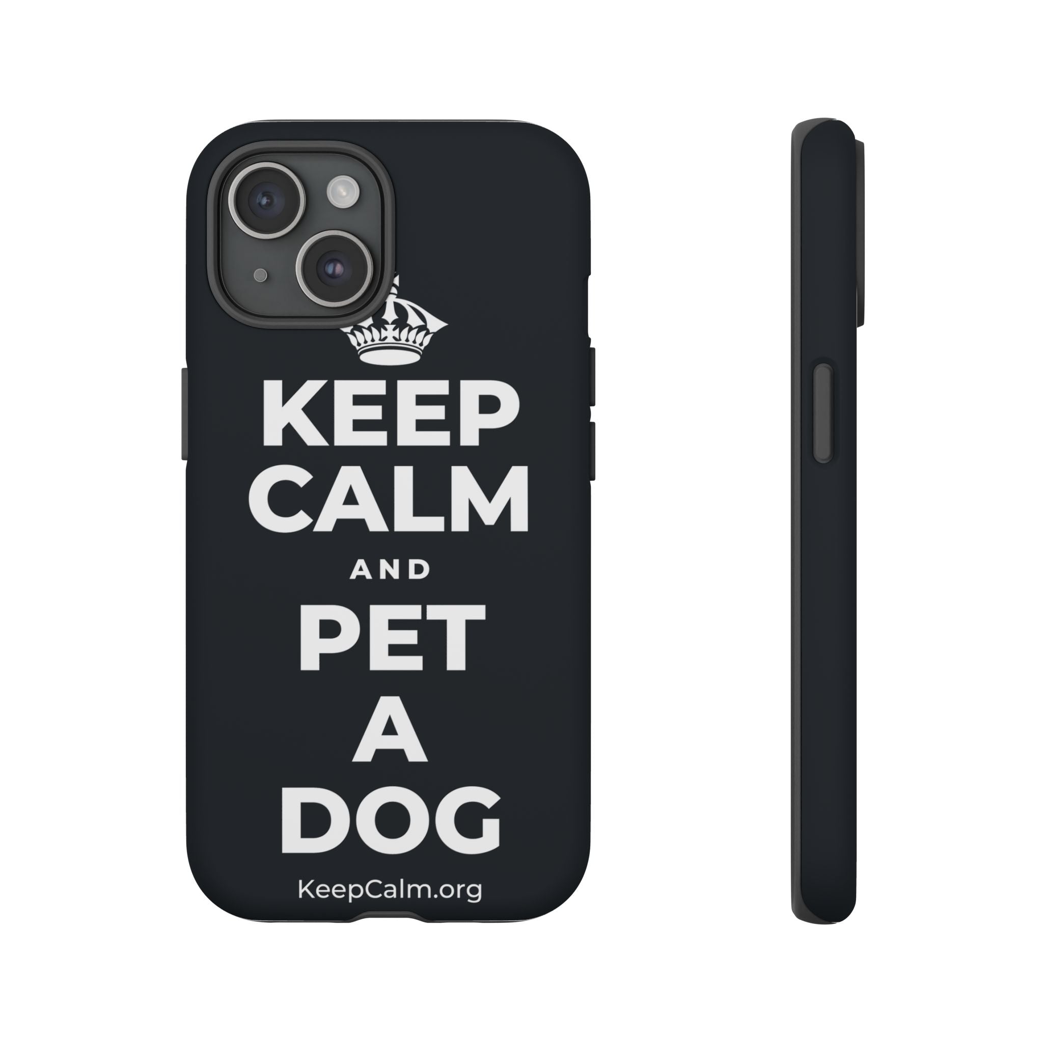 KEEP CALM AND PET A DOG Phone Case (Dark)