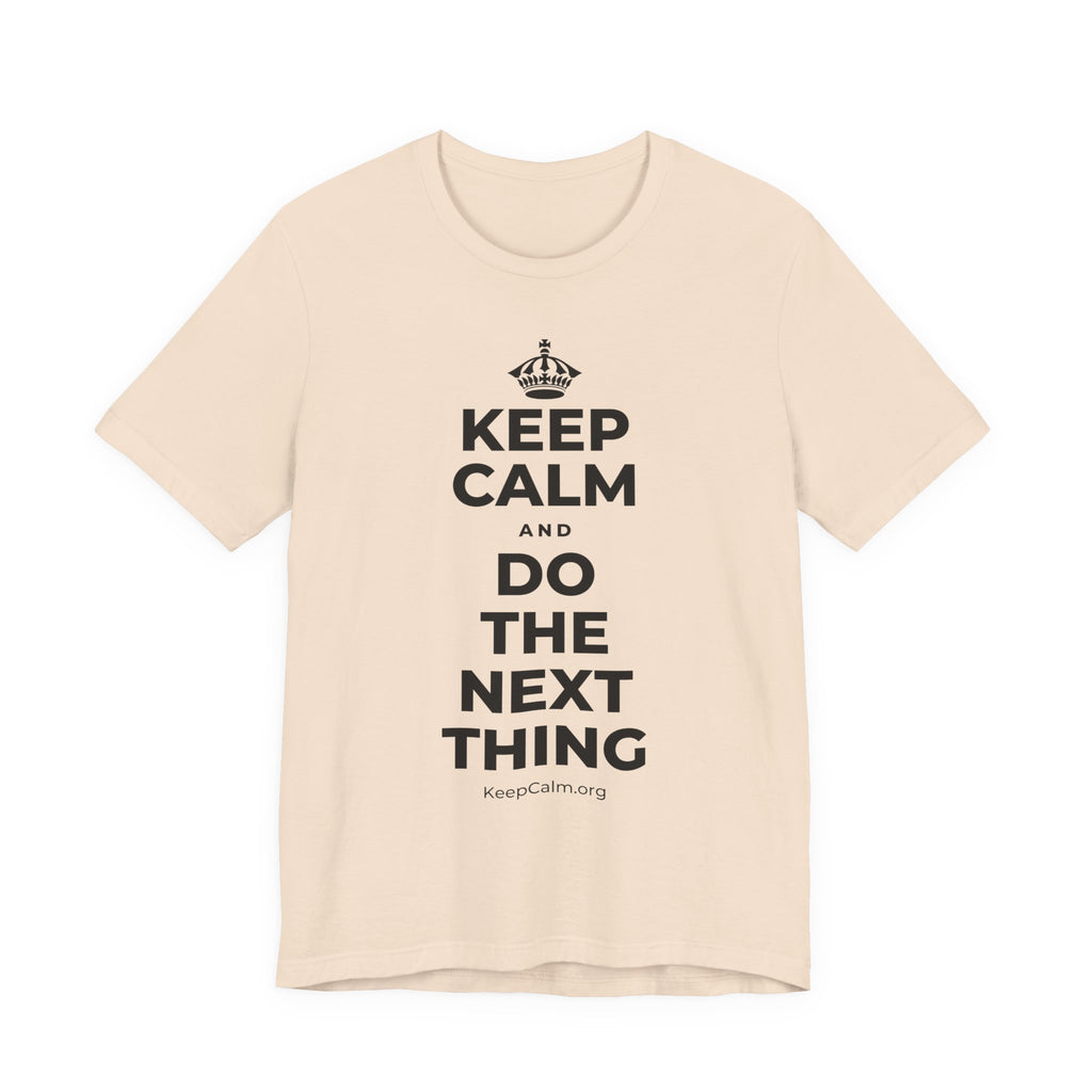 KEEP CALM AND DO THE NEXT THING T-Shirt (Soft Cream–Heather Mauve)