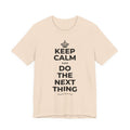 KEEP CALM AND DO THE NEXT THING T-Shirt (Soft Cream–Heather Mauve)