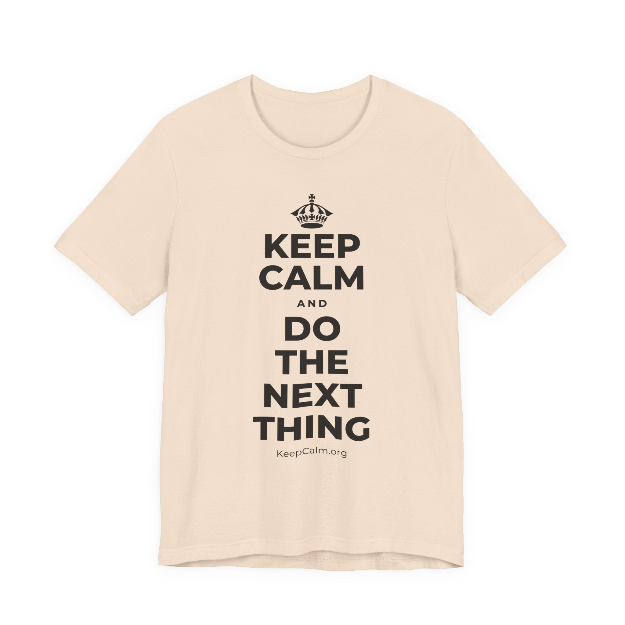 KEEP CALM AND DO THE NEXT THING T-Shirt (Soft Cream–Heather Mauve)