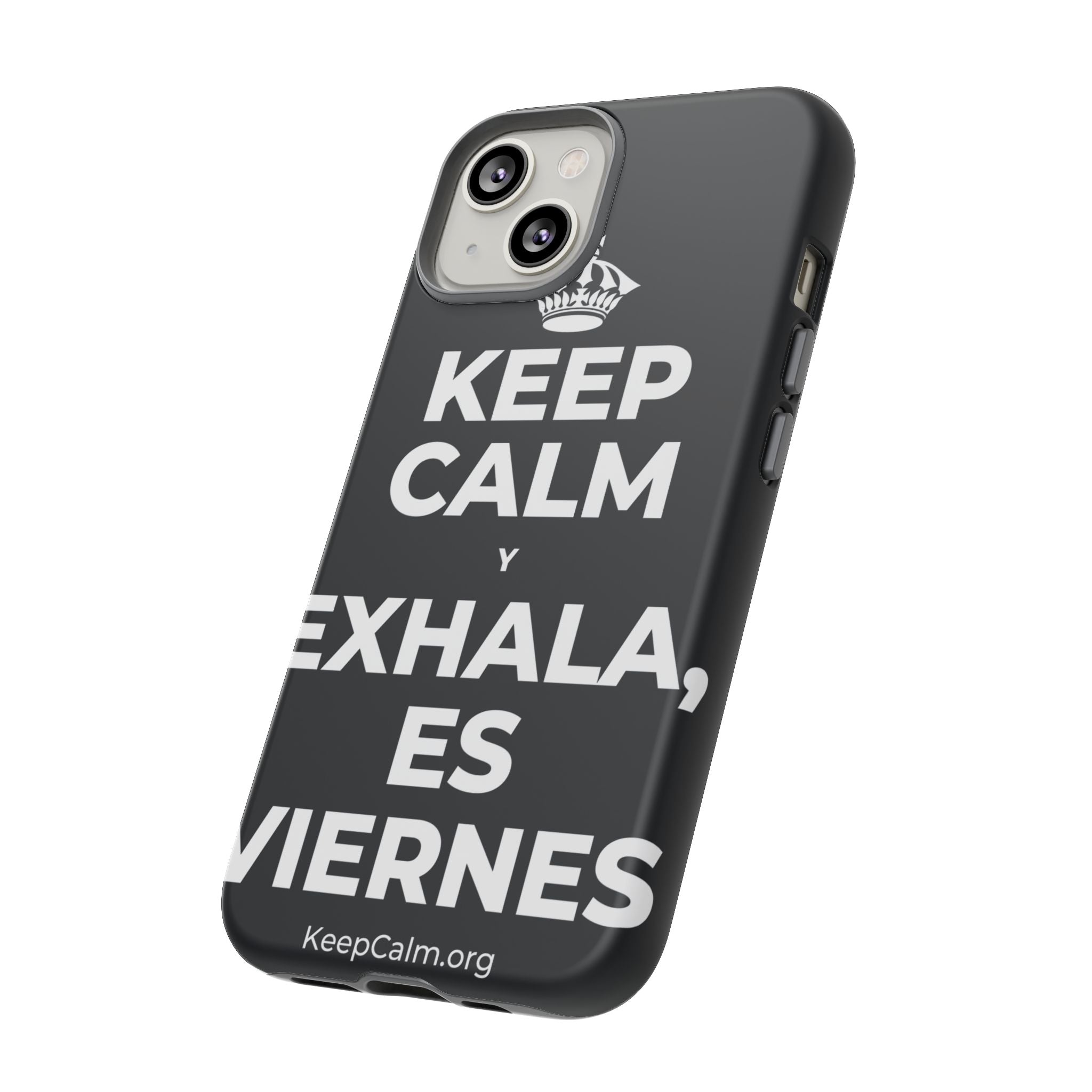 KEEP CALM Y EXHALA, ES VIERNES Phone Case (Dark)