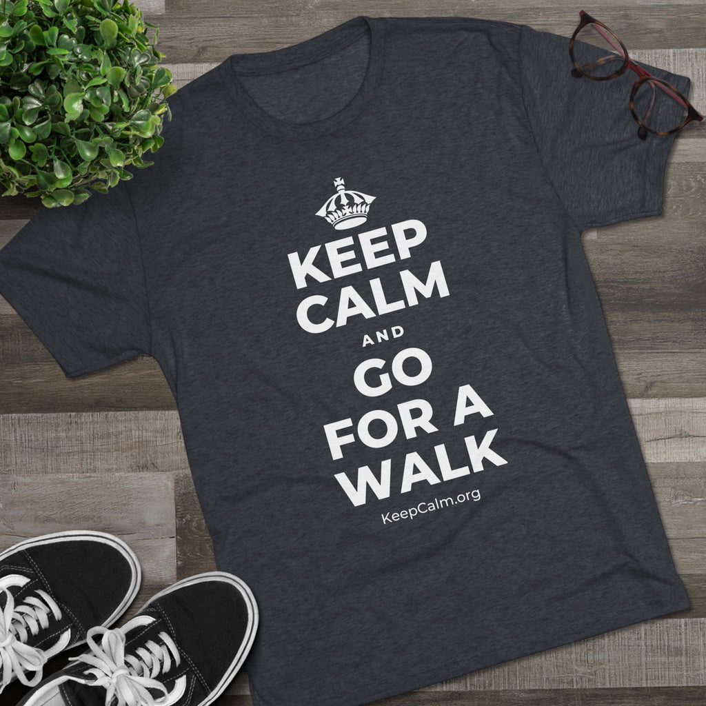 KEEP CALM AND GO FOR A WALK Tri-Blend Tee