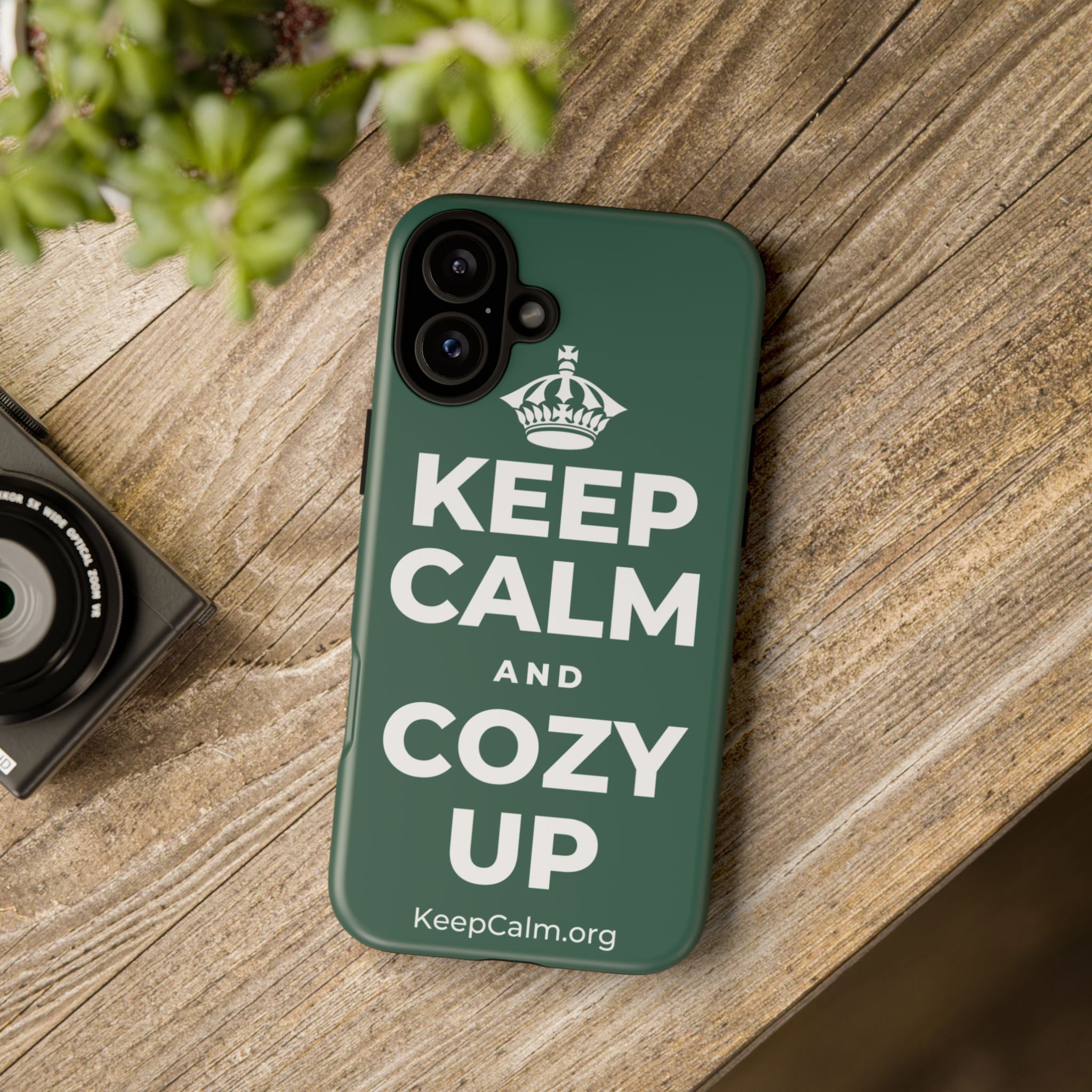 KEEP CALM AND COZY UP Phone Case