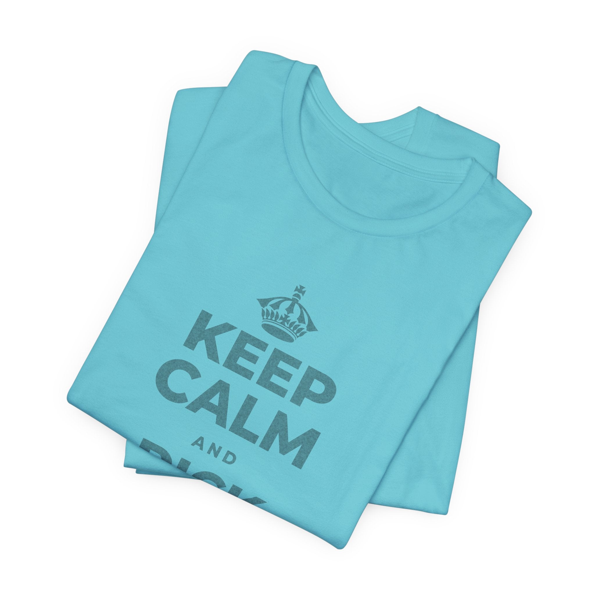 KEEP CALM AND PICK YOUR ROOM T-Shirt (Soft Cream–Heather Mauve)