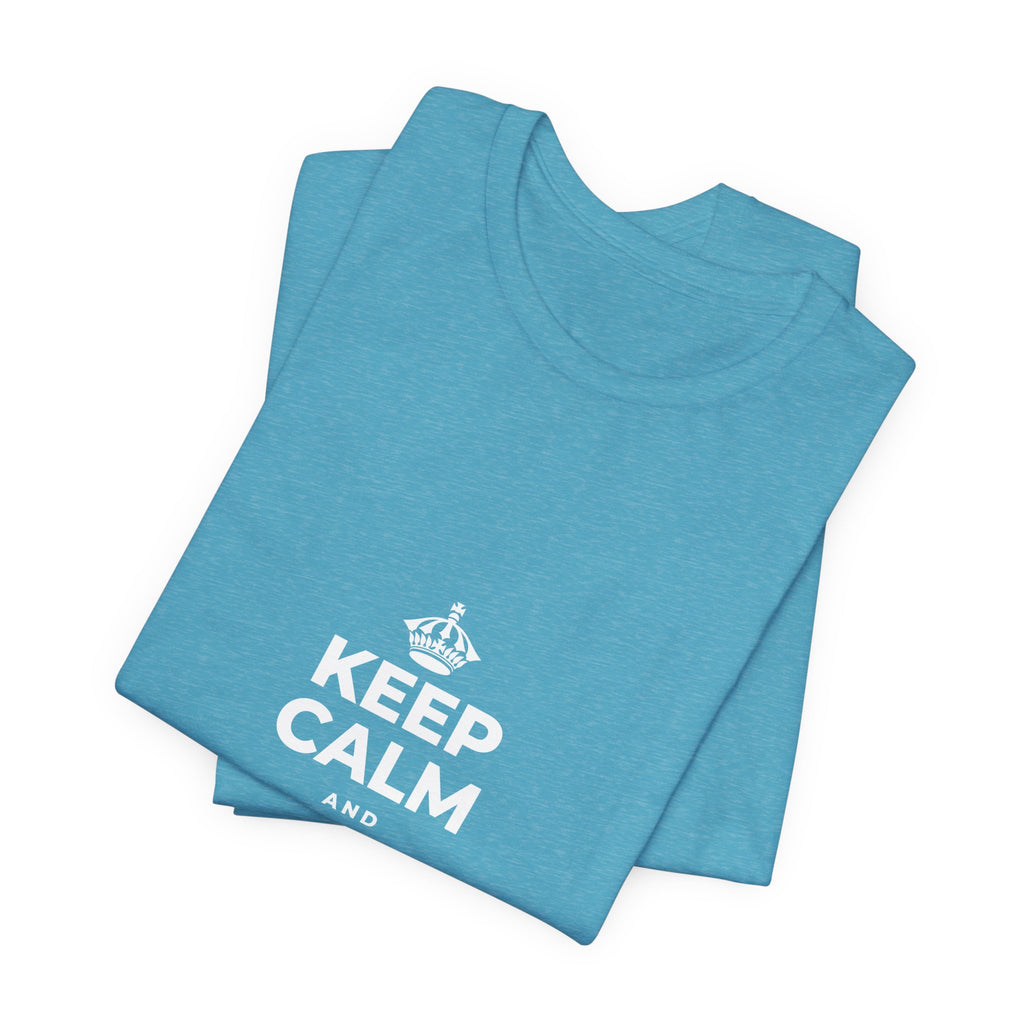 KEEP CALM AND STAY UNBOTHERED T-Shirt (Soft Cream–Heather Mauve)