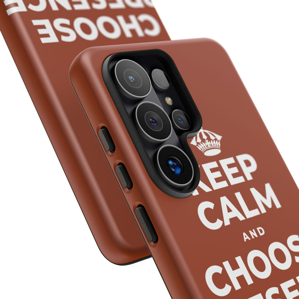 KEEP CALM AND CHOOSE PRESENCE OVER PRESENTS Phone Case