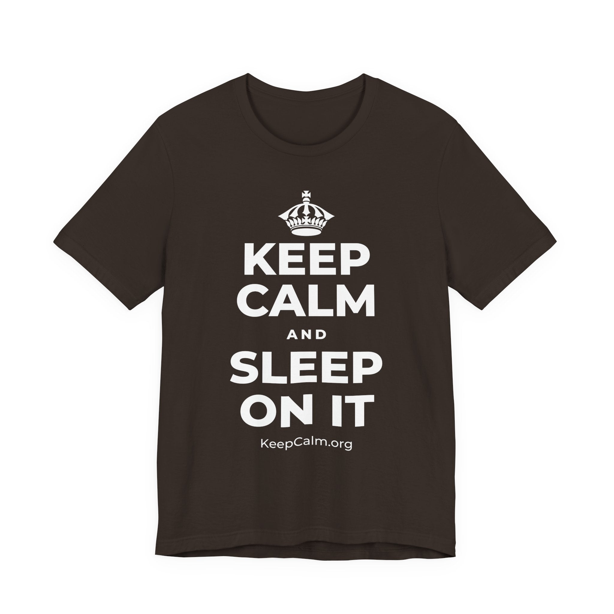 KEEP CALM AND SLEEP ON IT T-Shirt (Soft Cream–Heather Mauve)