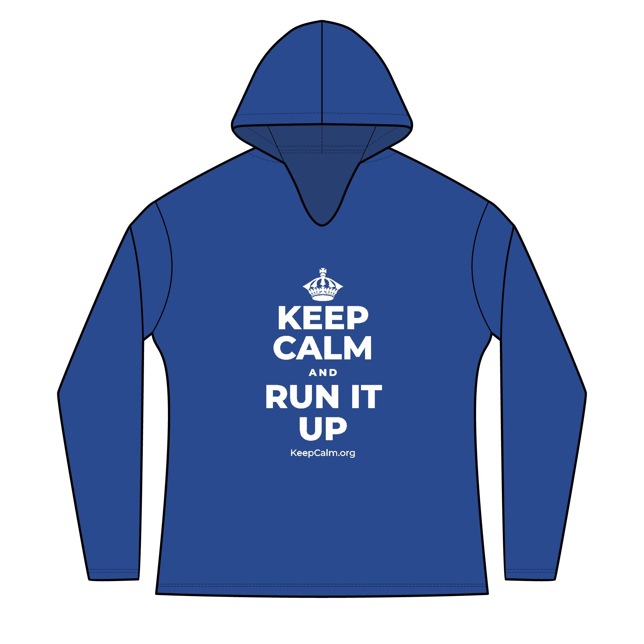 KEEP CALM AND RUN IT UP Women's Long Sleeve Hoodie
