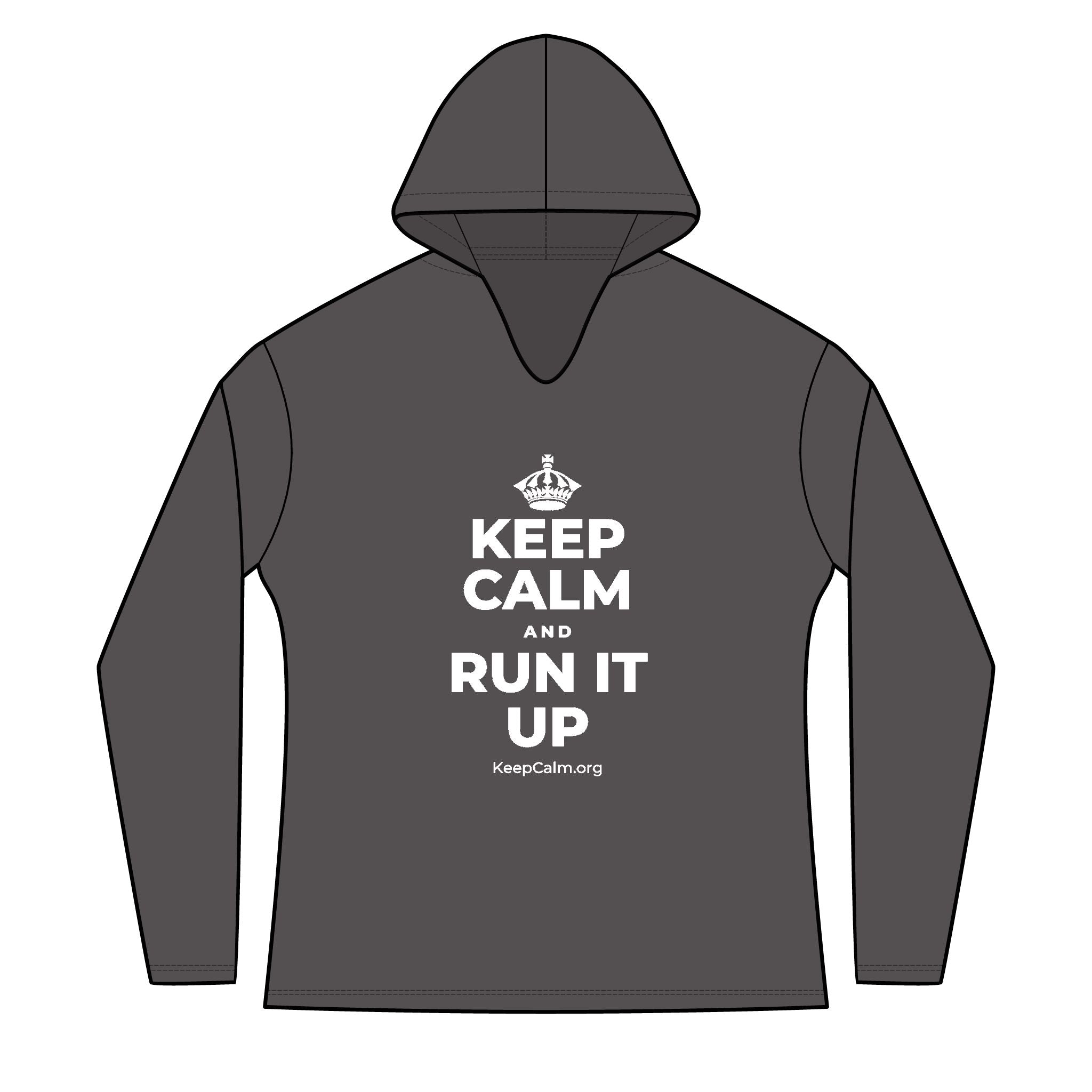 KEEP CALM AND RUN IT UP Women's Long Sleeve Hoodie