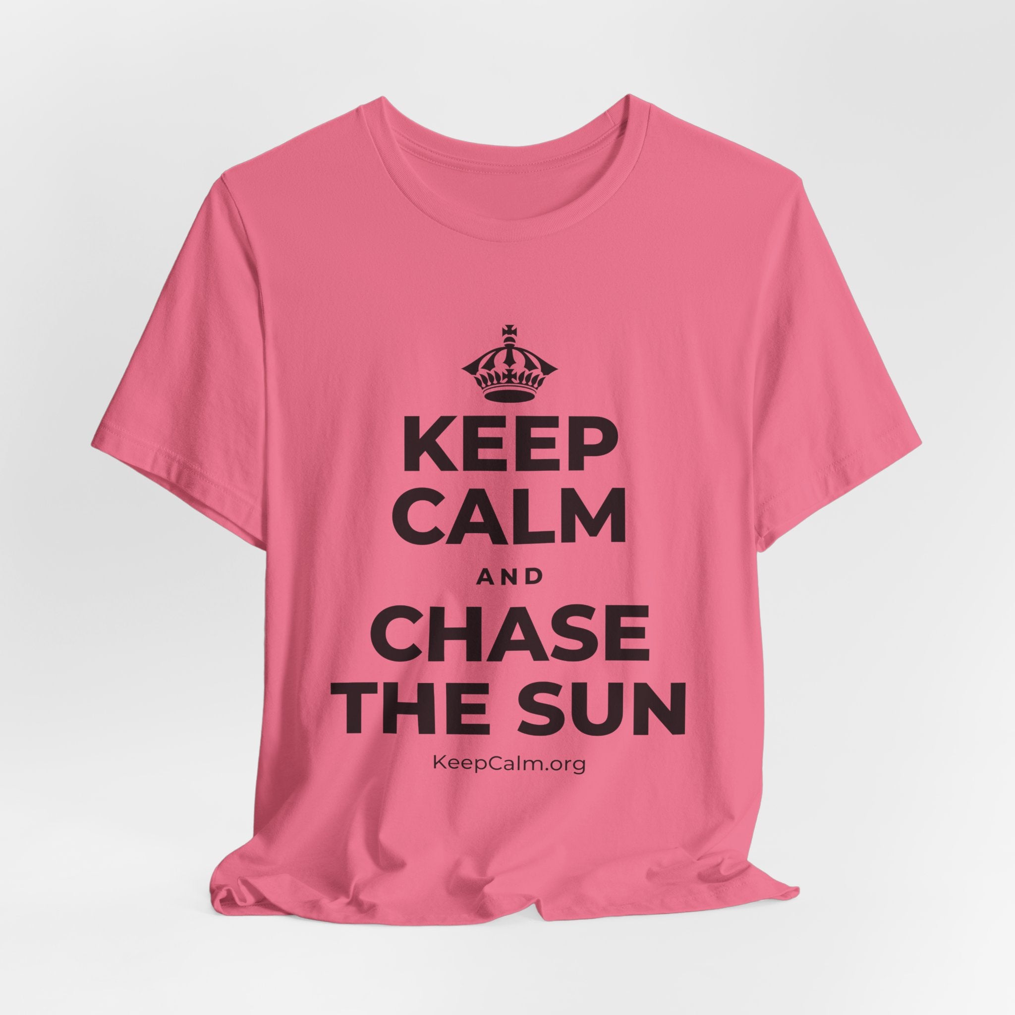 KEEP CALM AND CHASE THE SUN T-Shirt (Military Green–Autumn)