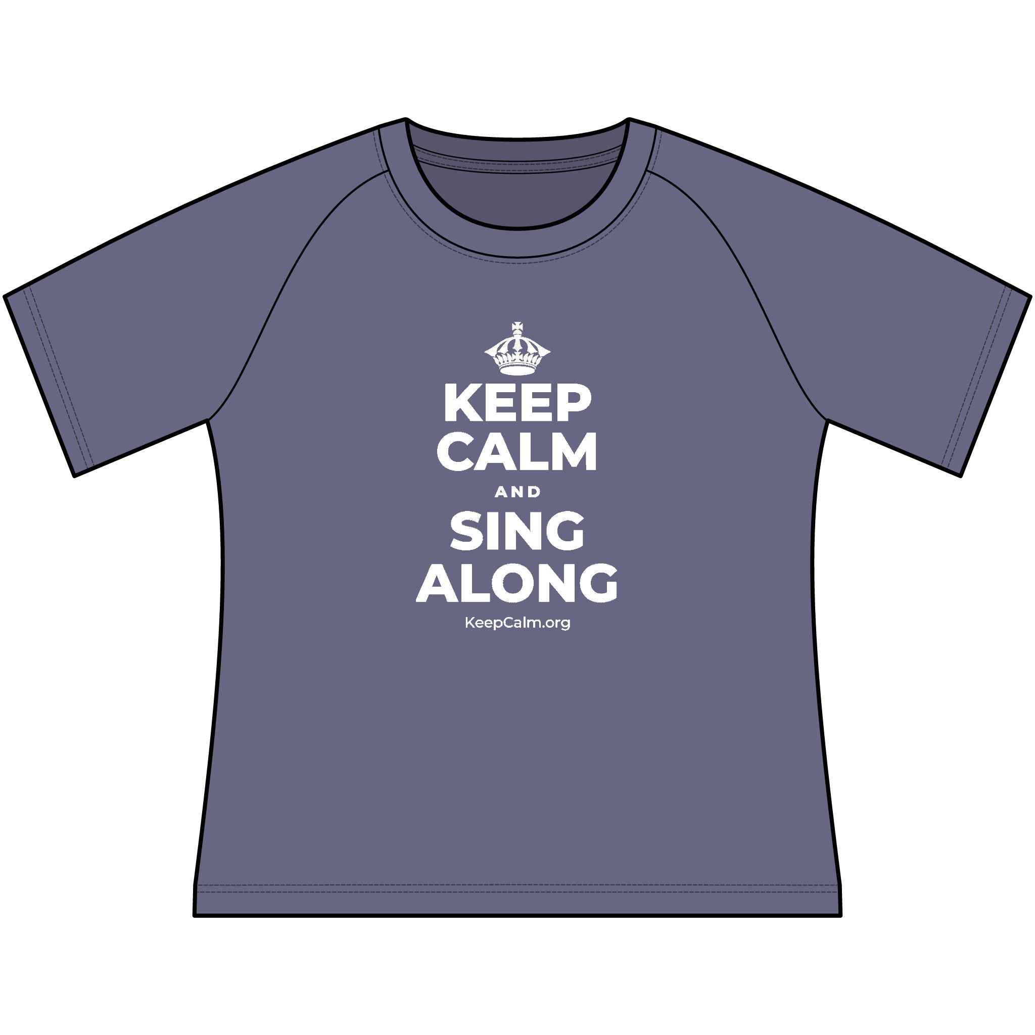 KEEP CALM AND SING ALONG Women's Raglan Tee