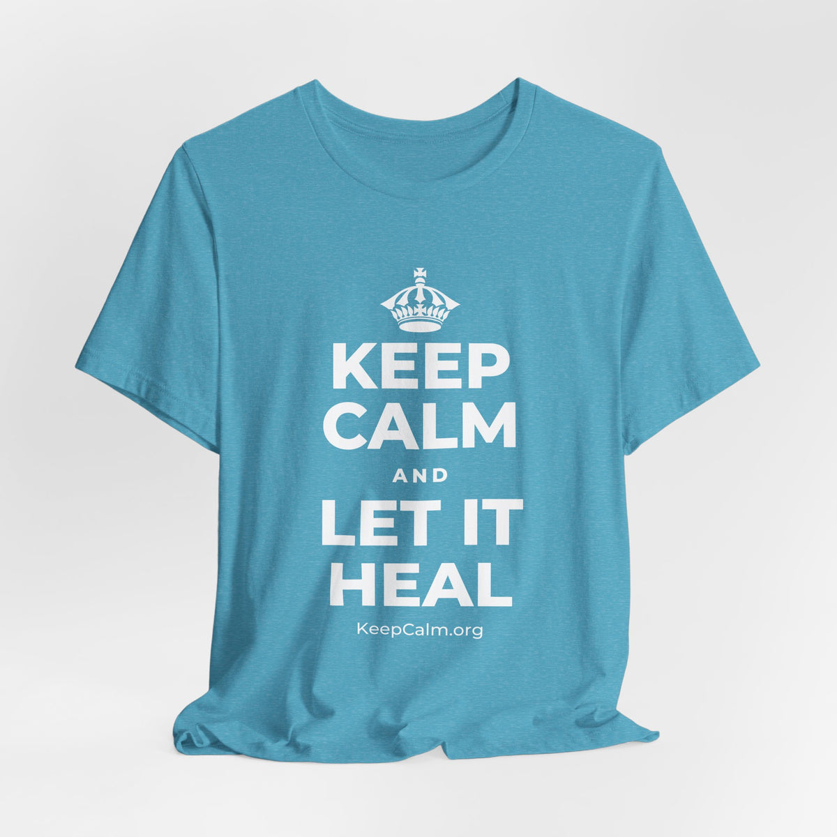KEEP CALM AND LET IT HEAL T-Shirt (Soft Cream–Heather Mauve)
