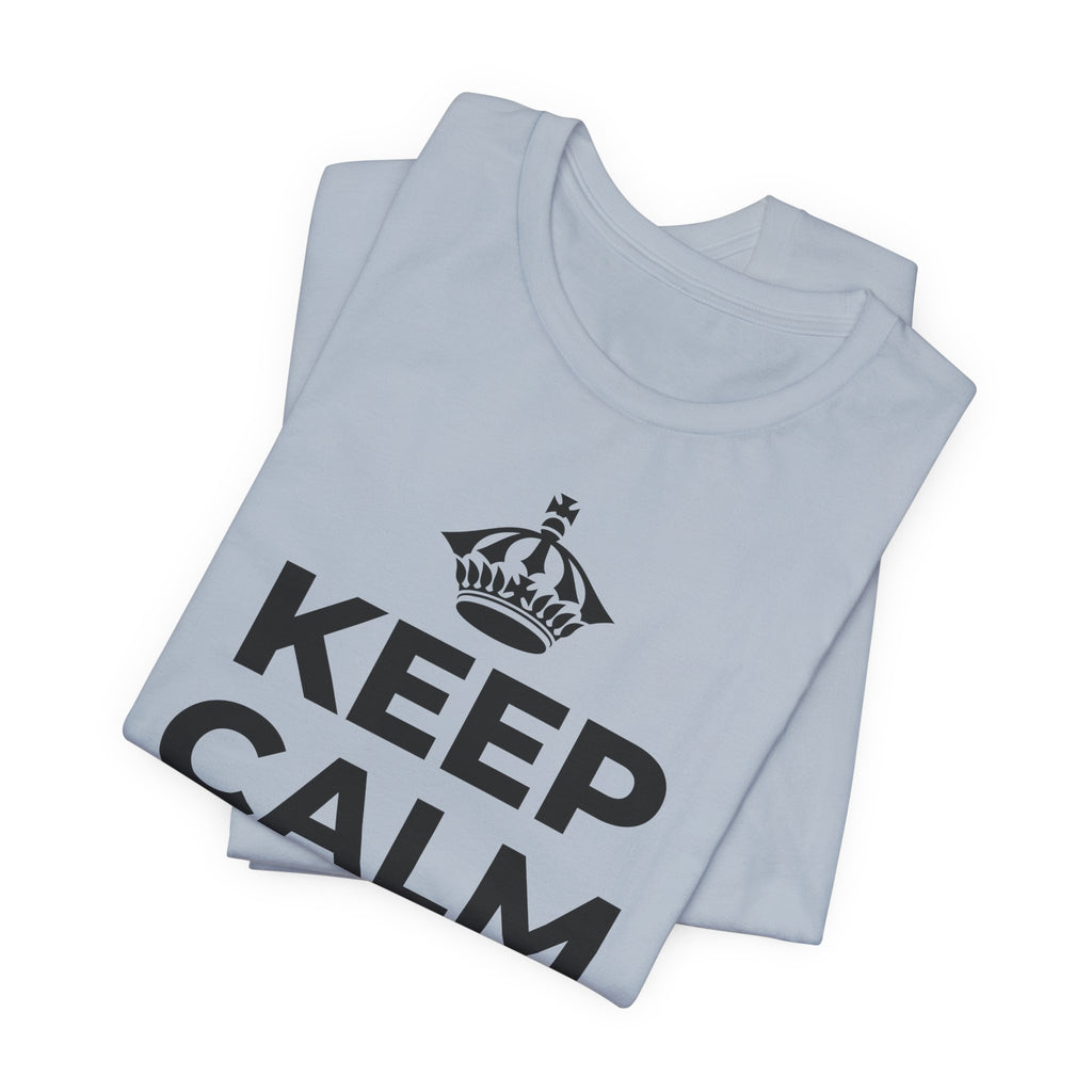 KEEP CALM AND 去踩踩草地 T-Shirt (White–Asphalt)