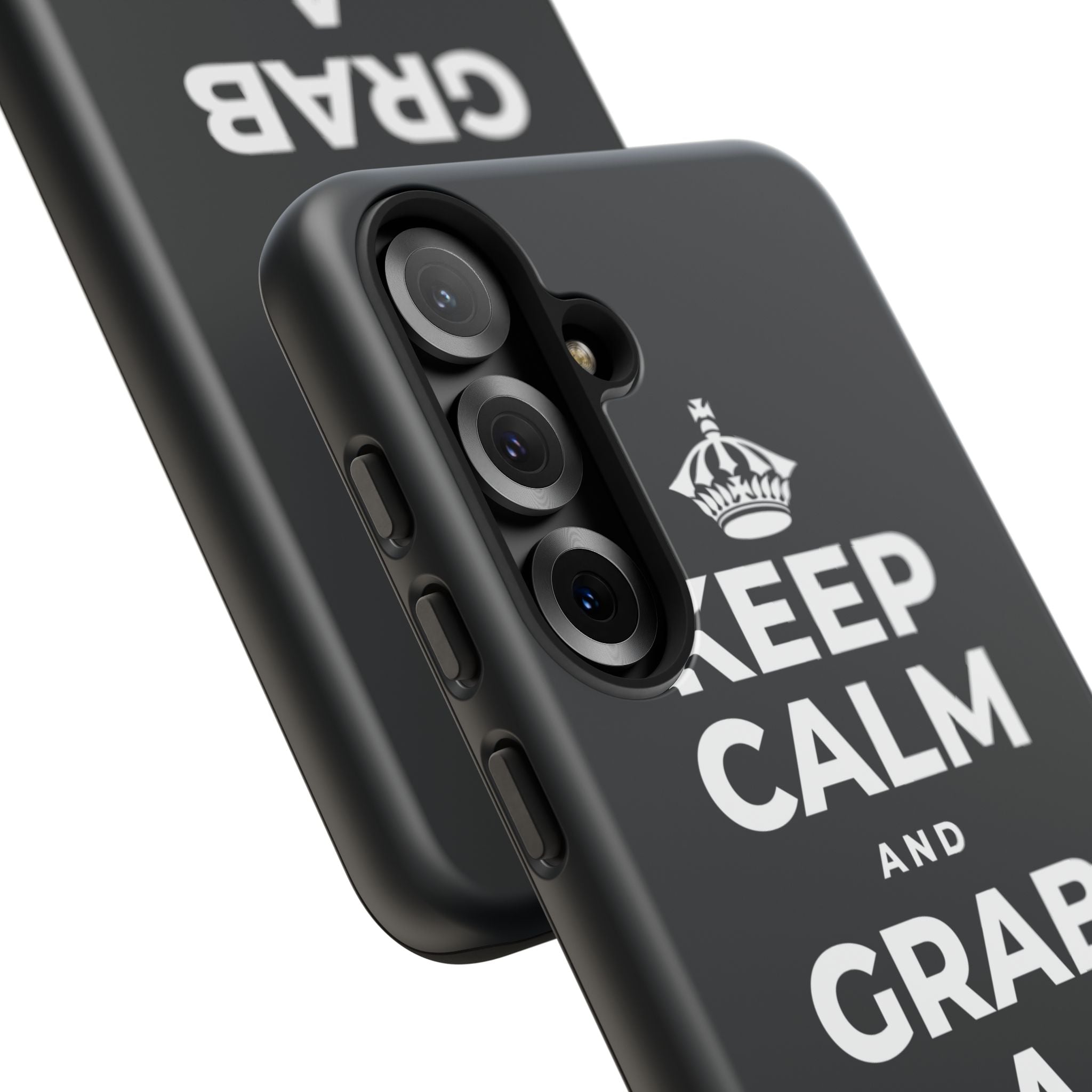 KEEP CALM AND GRAB A WARM DRINK Phone Case (Dark)