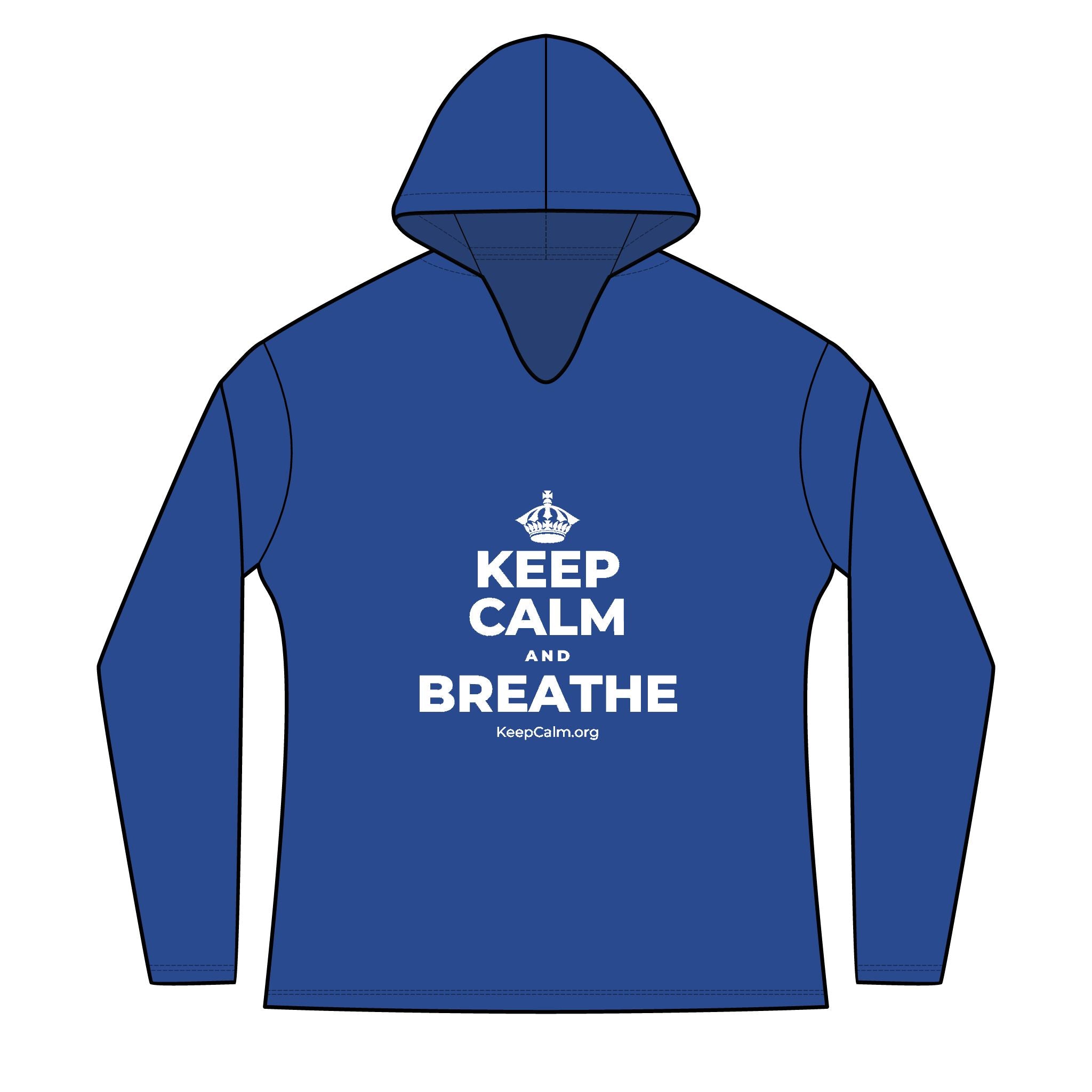 KEEP CALM AND BREATHE Women's Long Sleeve Hoodie