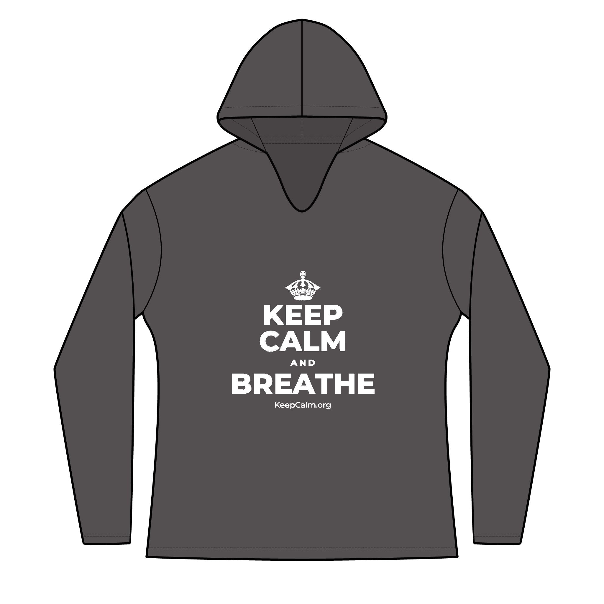 KEEP CALM AND BREATHE Women's Long Sleeve Hoodie