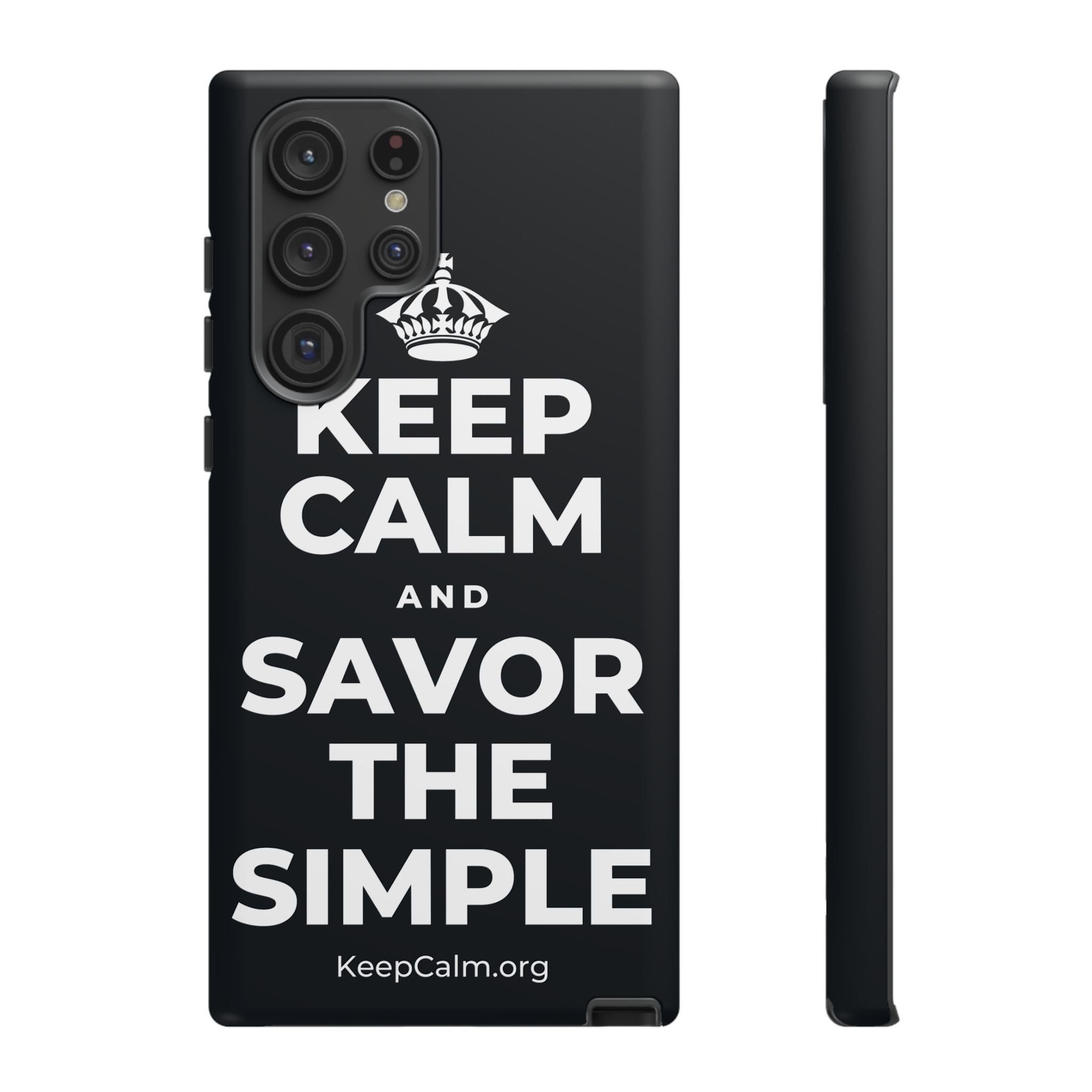 KEEP CALM AND SAVOR THE SIMPLE Phone Case (Dark)