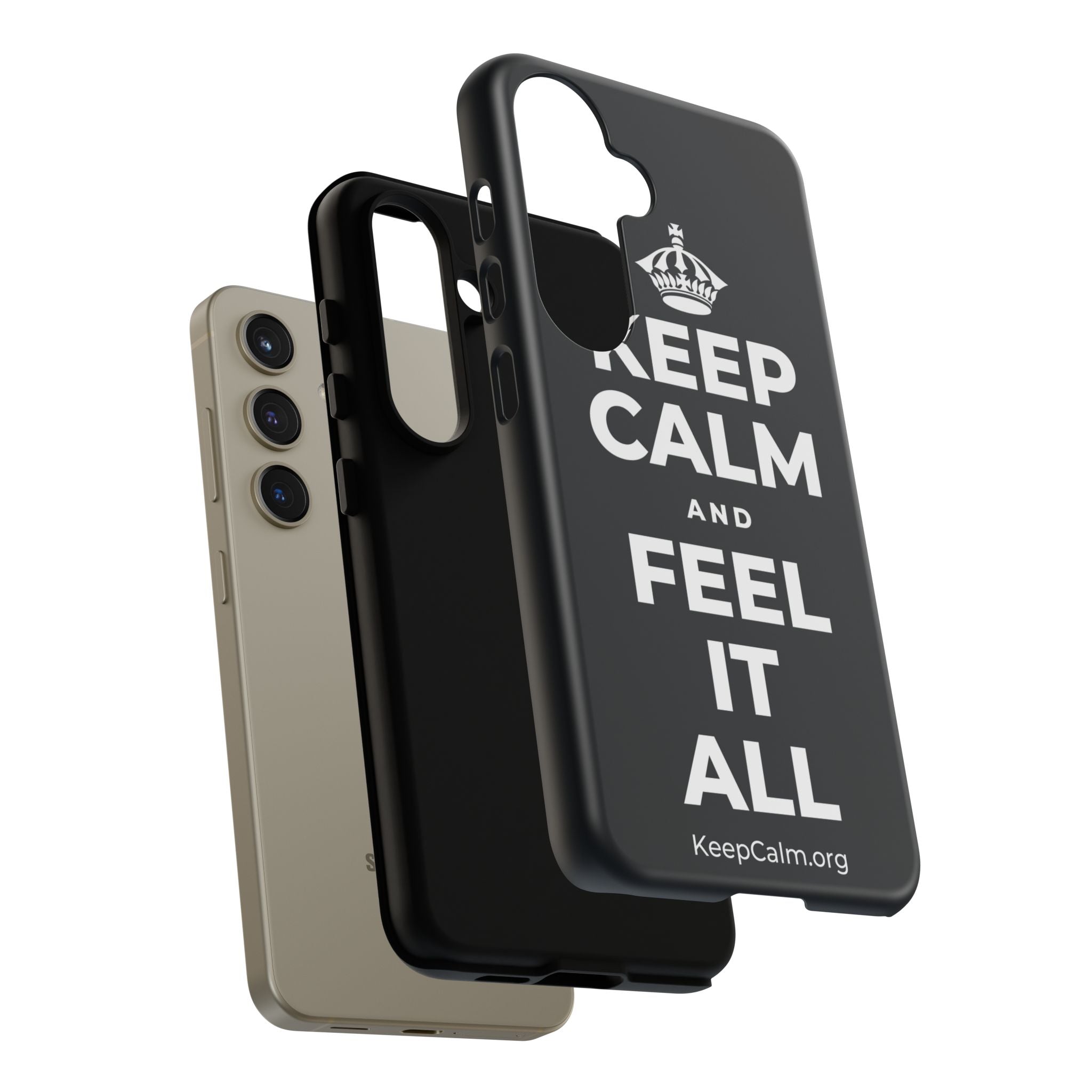 KEEP CALM AND FEEL IT ALL Phone Case (Dark)