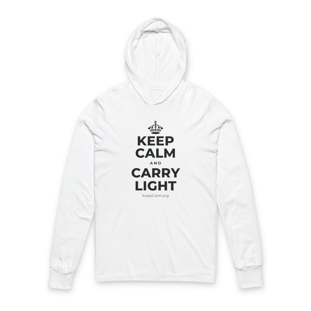 KEEP CALM AND CARRY LIGHT Hooded Long Sleeve Tee