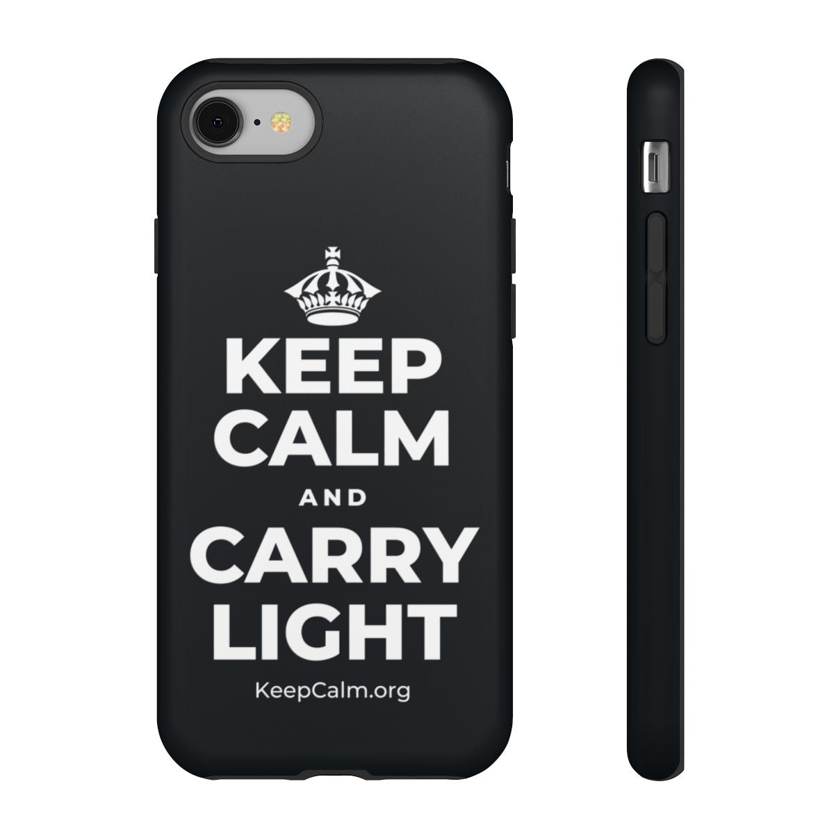 KEEP CALM AND CARRY LIGHT Phone Case (Dark)