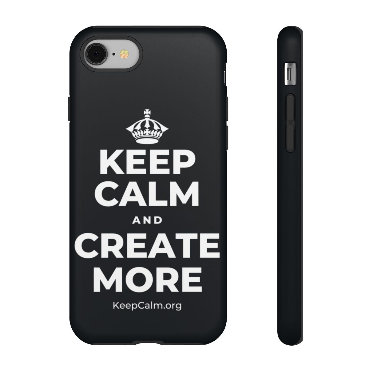 KEEP CALM AND CREATE MORE Phone Case (Dark)