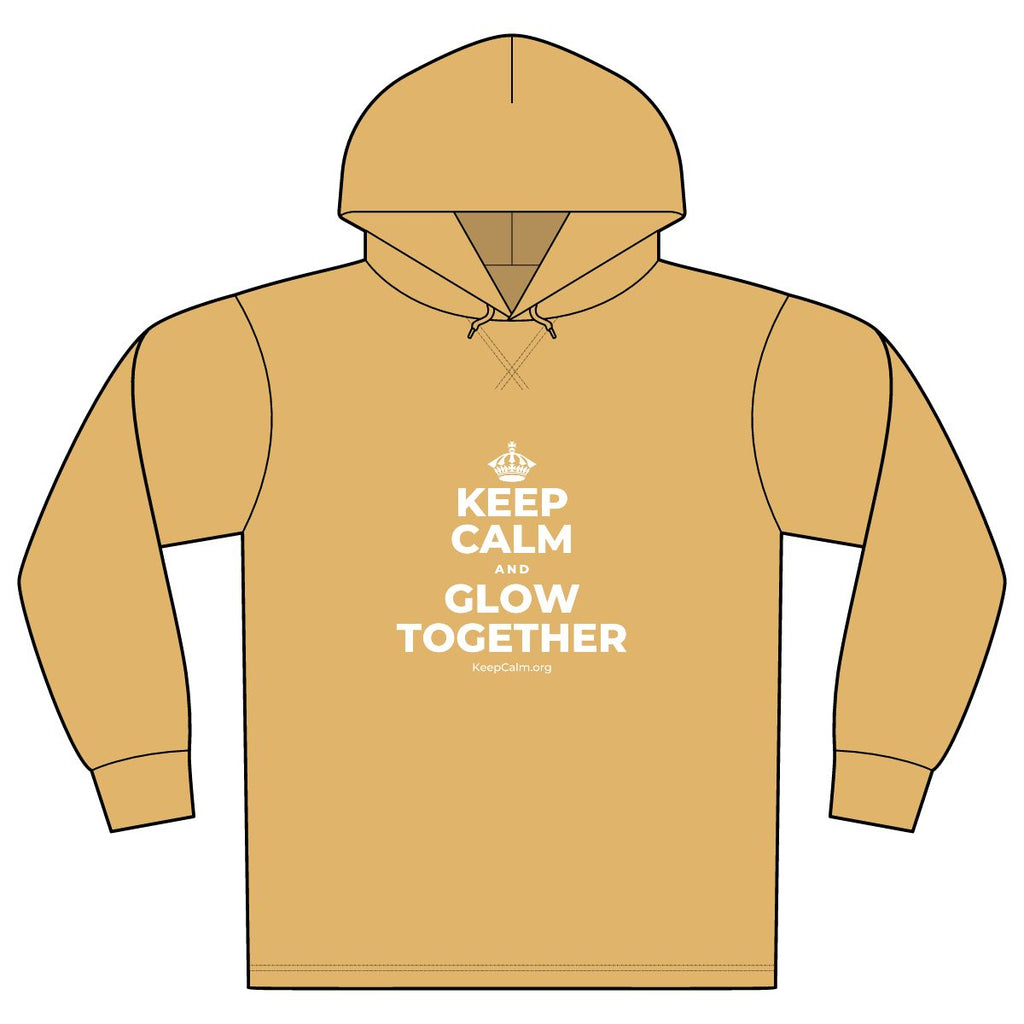 KEEP CALM AND GLOW TOGETHER Organic Hoodie Tee