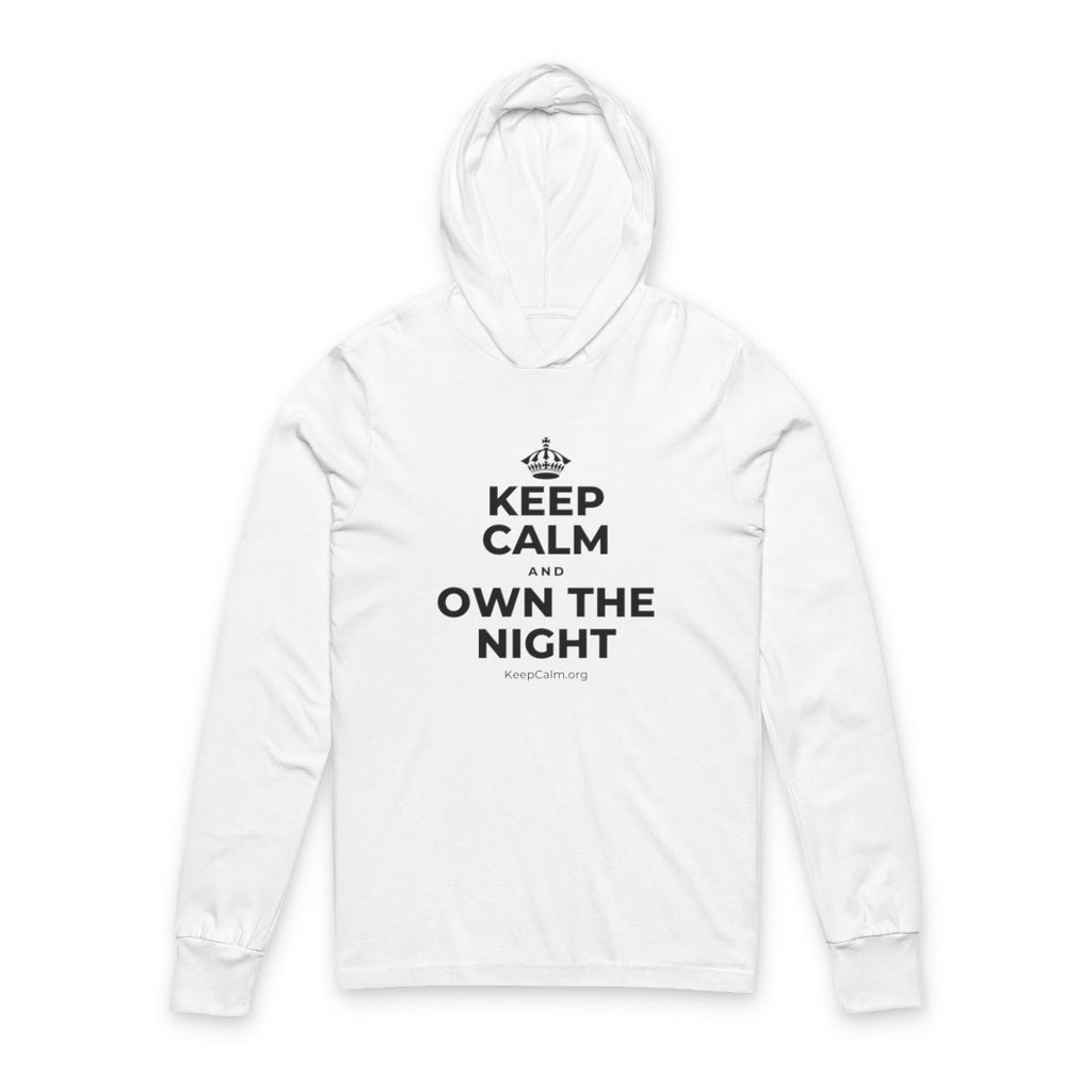 KEEP CALM AND OWN THE NIGHT Hooded Long Sleeve Tee