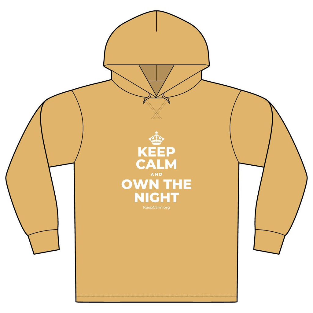 KEEP CALM AND OWN THE NIGHT Organic Hoodie Tee