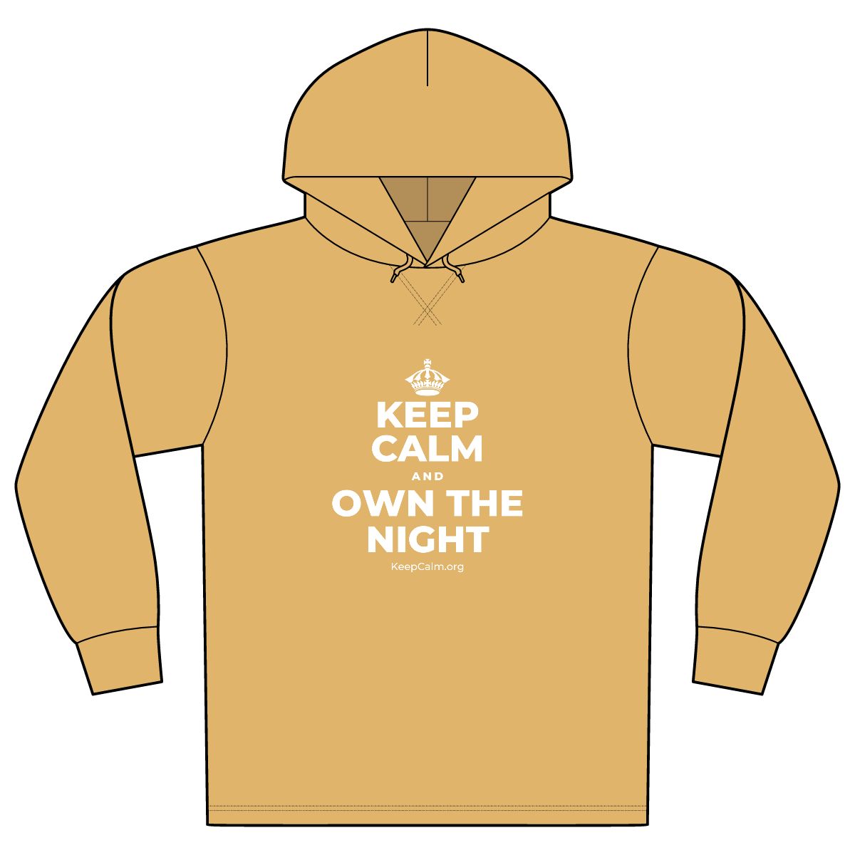 KEEP CALM AND OWN THE NIGHT Organic Hoodie Tee