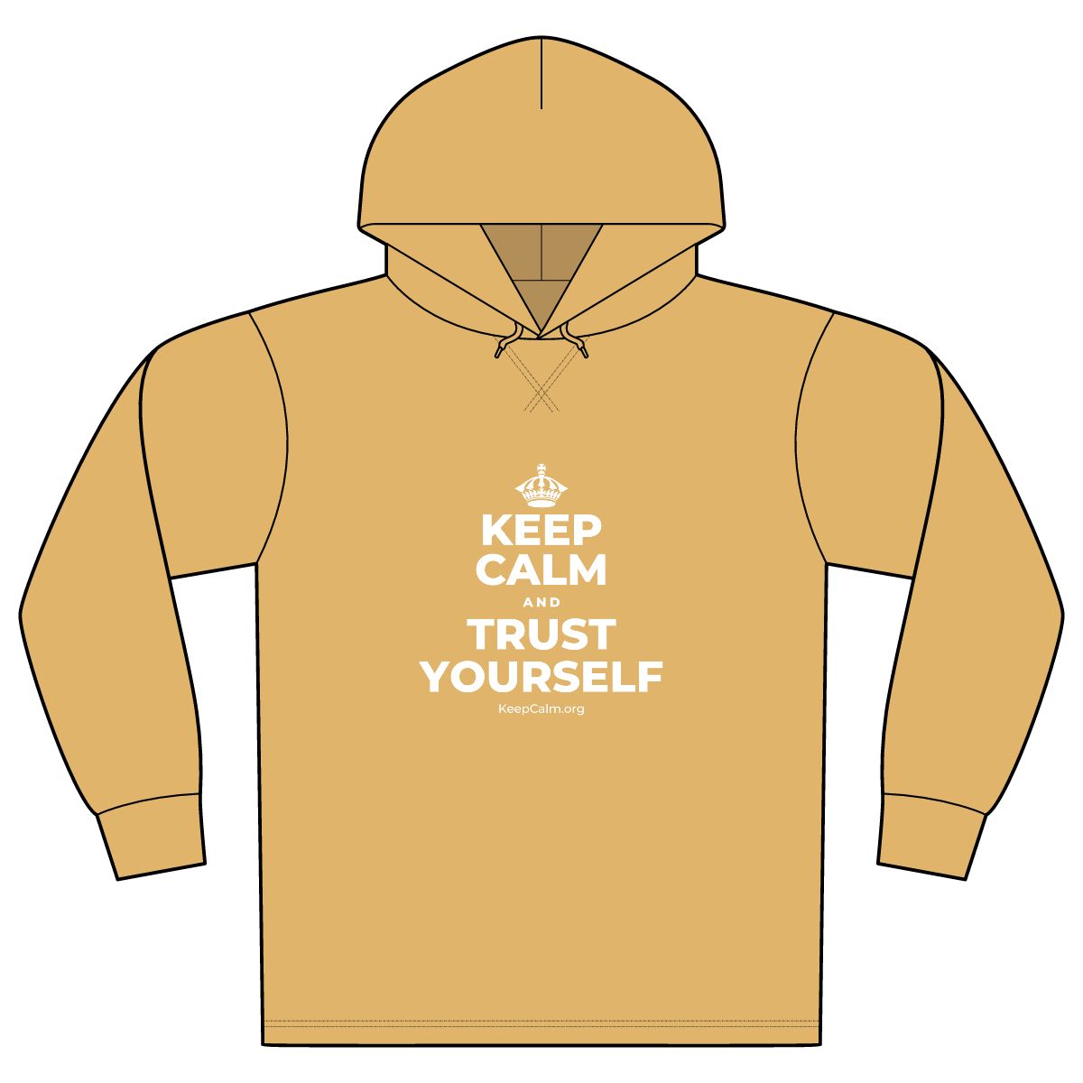KEEP CALM AND TRUST YOURSELF Organic Hoodie Tee