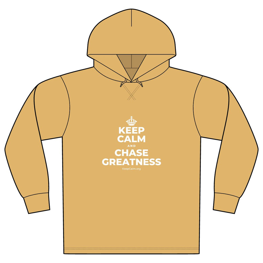 KEEP CALM AND CHASE GREATNESS Organic Hoodie Tee