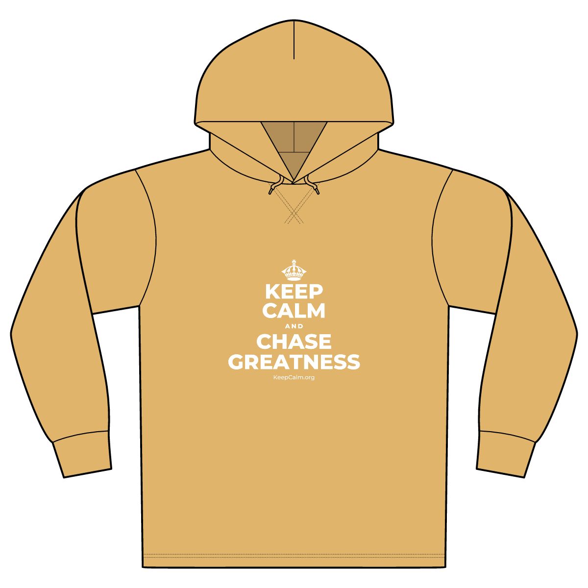 KEEP CALM AND CHASE GREATNESS Organic Hoodie Tee