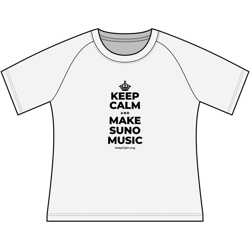 KEEP CALM AND MAKE SUNO MUSIC Women's Raglan Tee